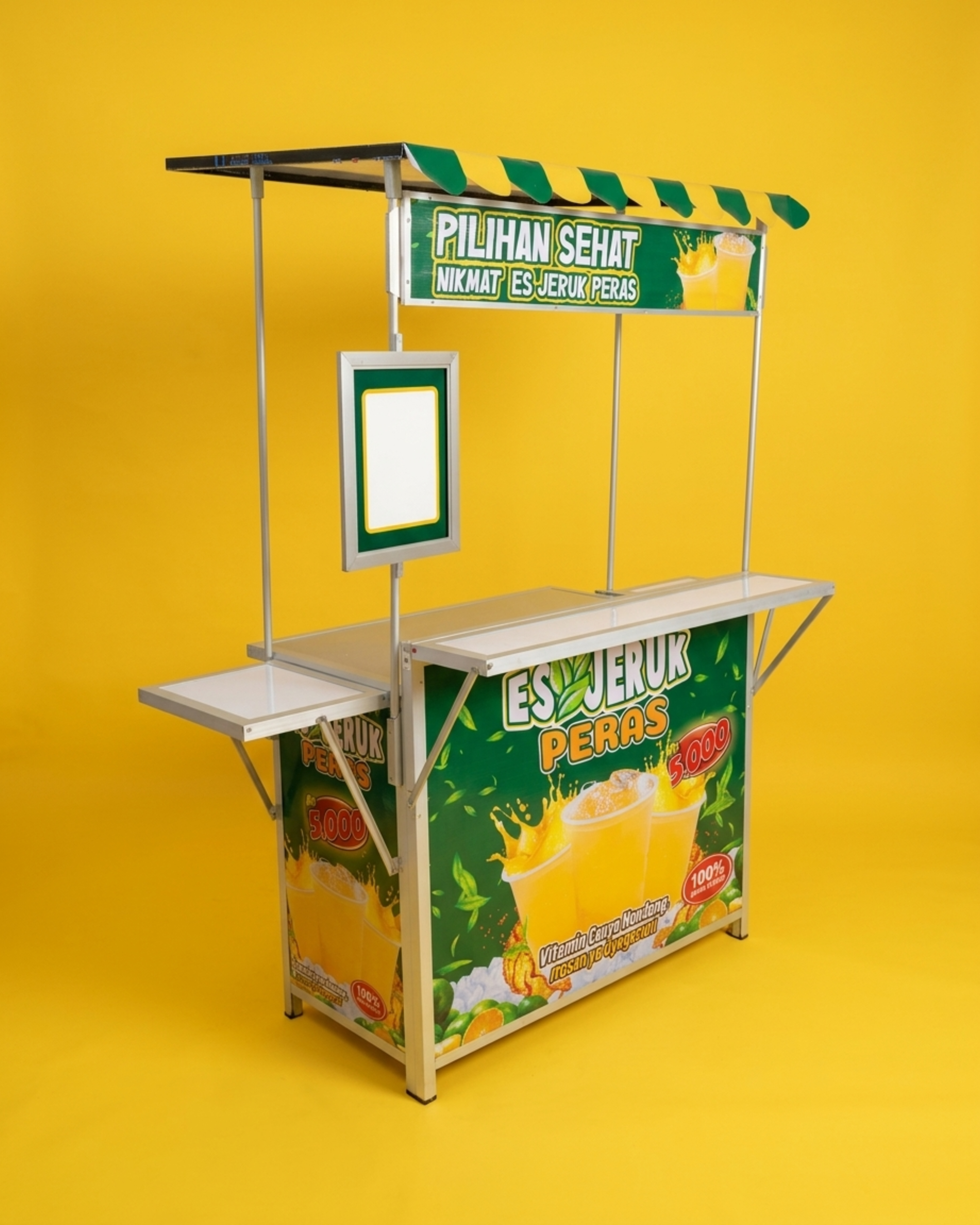 Booth Portable gerobaklipat.id Lipat Jualan Full Meja Tambahan Plus Atap